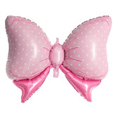 Foil Balloon Polka Dot Bow (80cmx50cmH) Pink