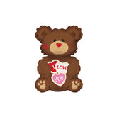 Foil Balloon I Love You Cookie Bear (7.75"Wx12"H)