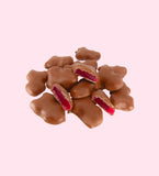 Chocolate coated raspberry frogs detail, Father's Day Sweet Treats Gift Box