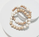 S.H.E Jewellery Wooden Elastic Bracelet