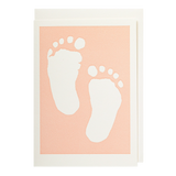 Greeting Card Pink Baby Feet