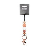 Teacher Latte Beaded Lanyard