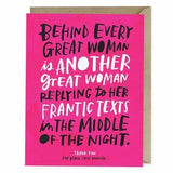 Behind Every Great Woman encouragement card
