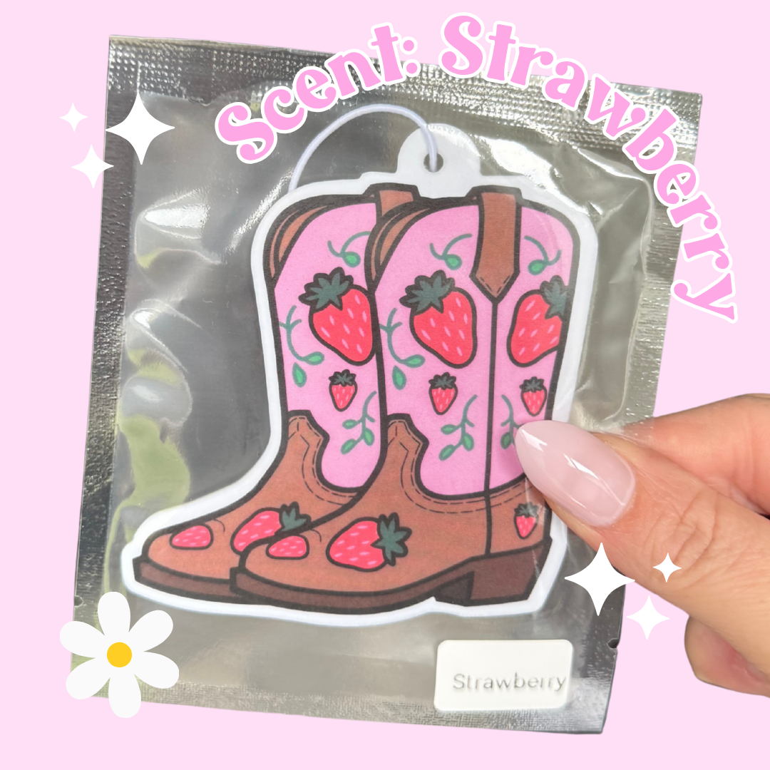 Strawberry Boots Air Freshener