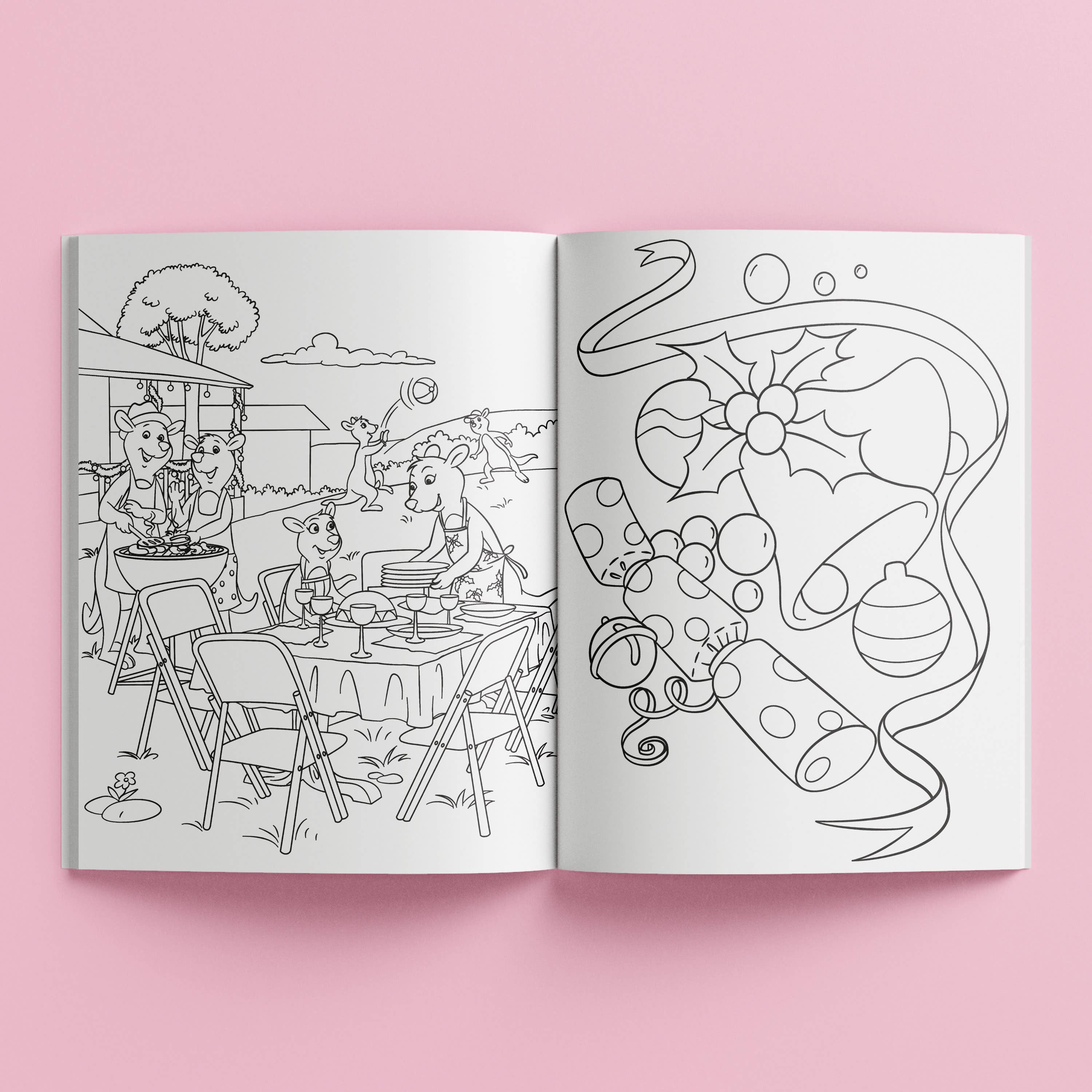 Kaleidoscope Christmas Down Under Colouring Book with Holographic Stickers