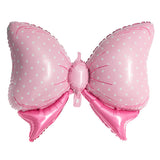 Foil Balloon Polka Dot Bow (80cmx50cmH) Pink
