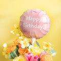 Happy Birthday Confetti Pink Foil Balloon 22.5cm
