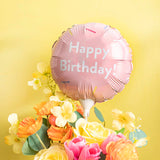 Happy Birthday Confetti Pink Foil Balloon 22.5cm