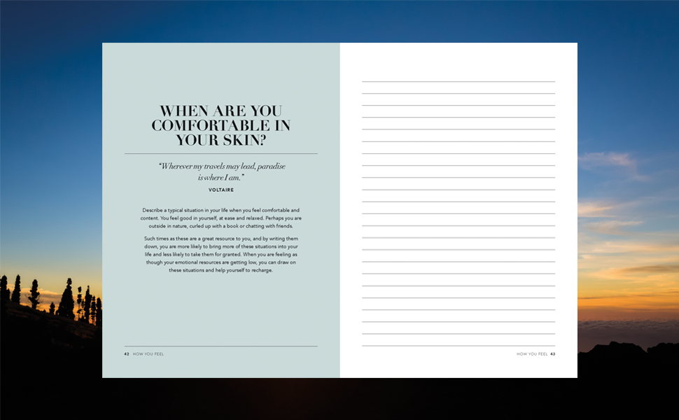 Five Minutes To A Mindful You journal interior page