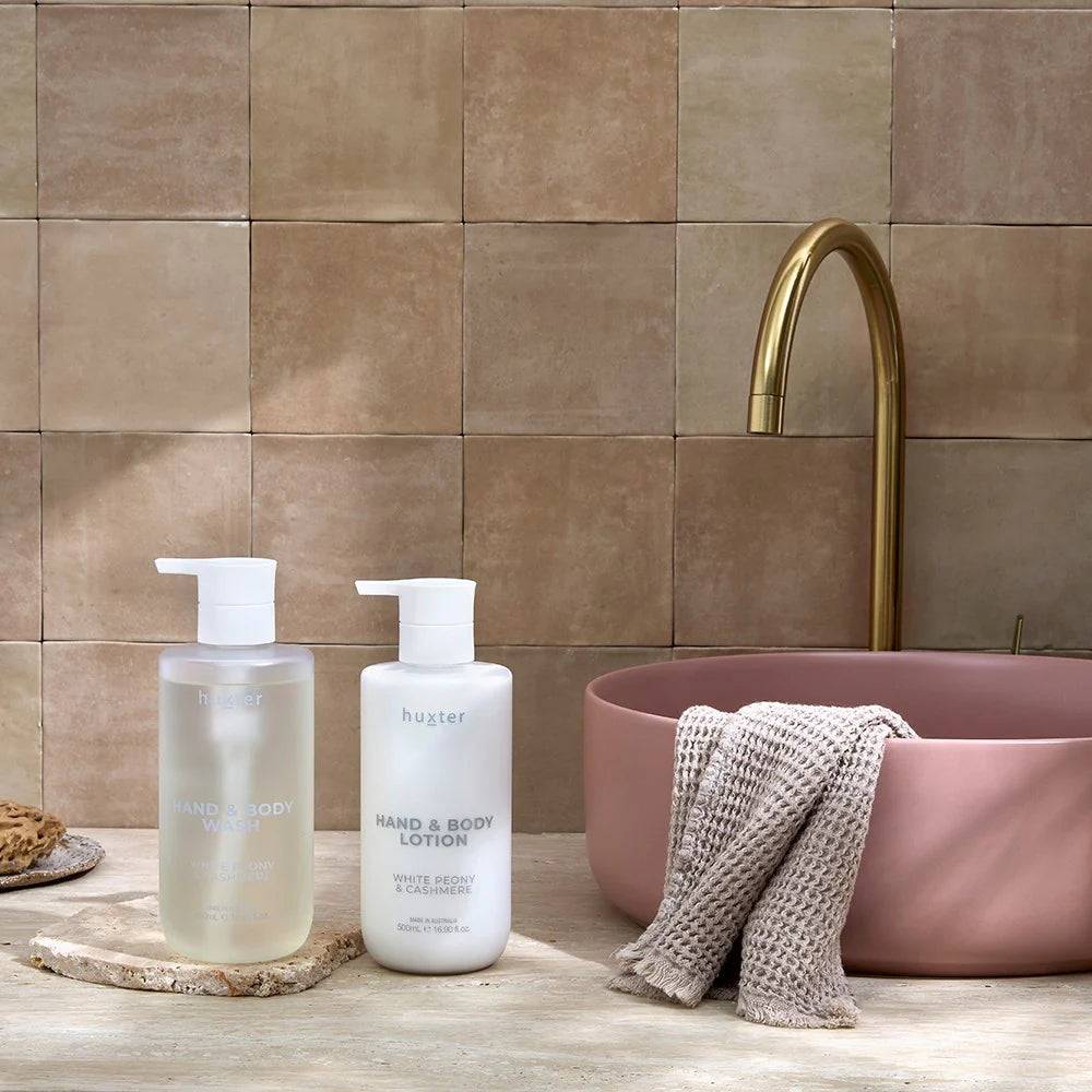 Hand & Body Wash, White Peony & Cashmere, Huxter