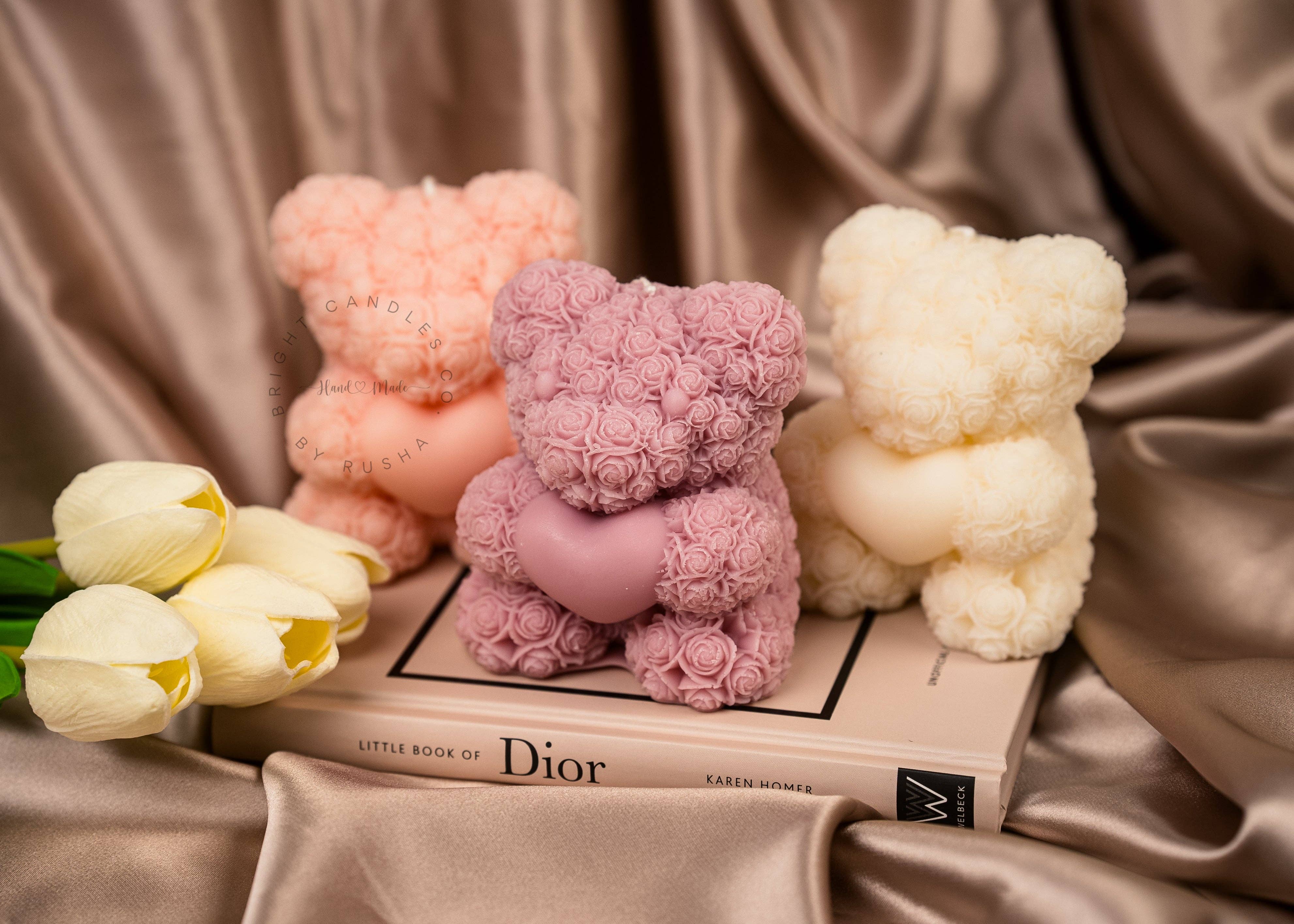 Teddy Bear Rose:  Lychee Peony Candle