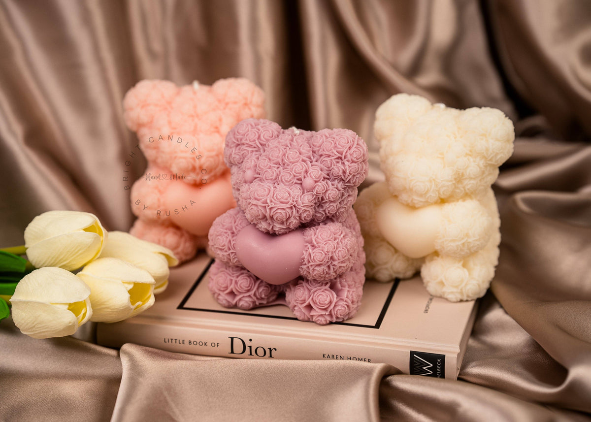 Teddy Bear Rose:  Lychee Peony Candle