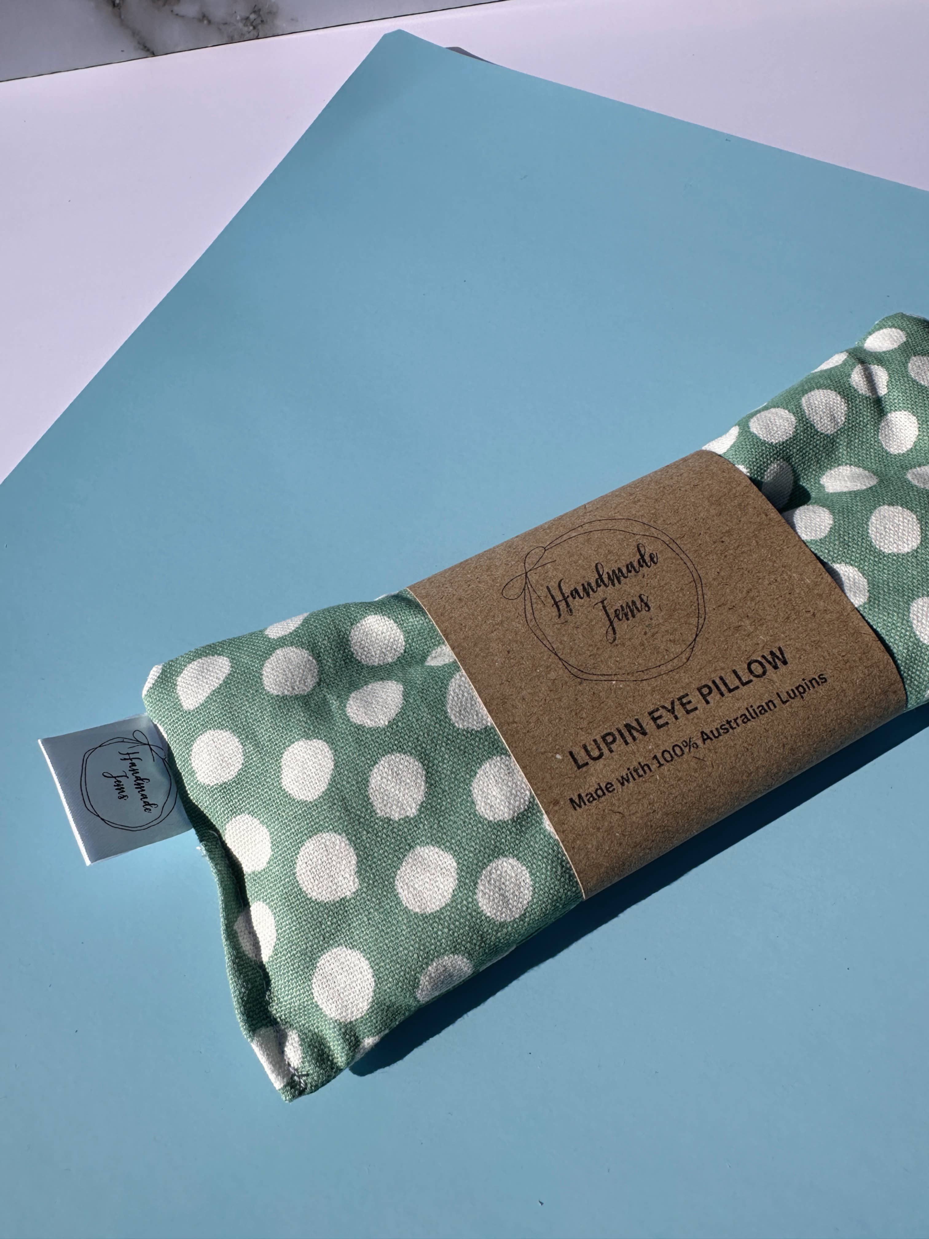 Green Spots Lupin Eye Pillow