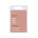 Focus Essential Oil Soy Wax Melts in a 6-Cavity Clamshell Pack
