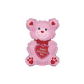 Foil Balloon Happy Valentine's Day Bear Pink (7.75