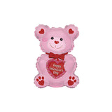 Foil Balloon Happy Valentine's Day Bear Pink (7.75"Wx12"H)