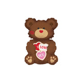 Foil Balloon I Love You Cookie Bear (7.75"Wx12"H)