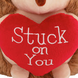 Hedgehog Doug w Stuck on You Heart Plush Toy Brown (23cmST)
