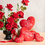 Just for You Velvet Heart Plush Toy Red (20cmWx18cmH)