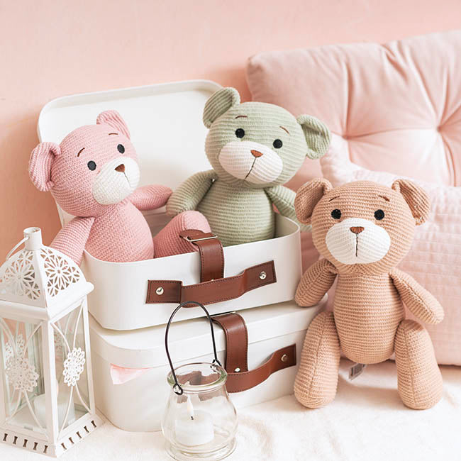 Teddy Bear Chuck Knitted Plush Soft Toy