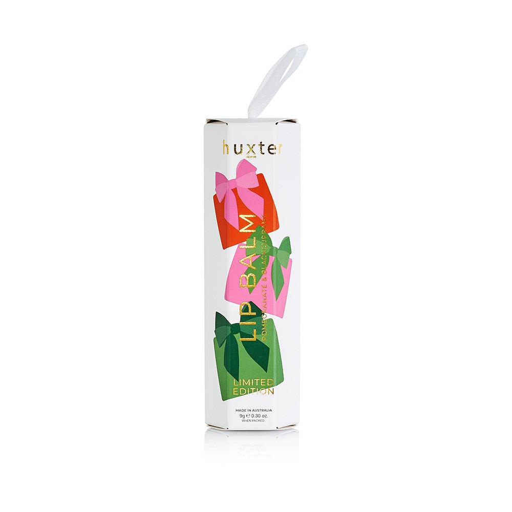 Huxter Hanging 9gm Lip Balm - White- Pomegranate & Blackcurrant