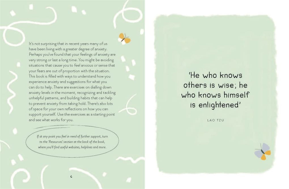 Your Anxiety Journal guided exercise page