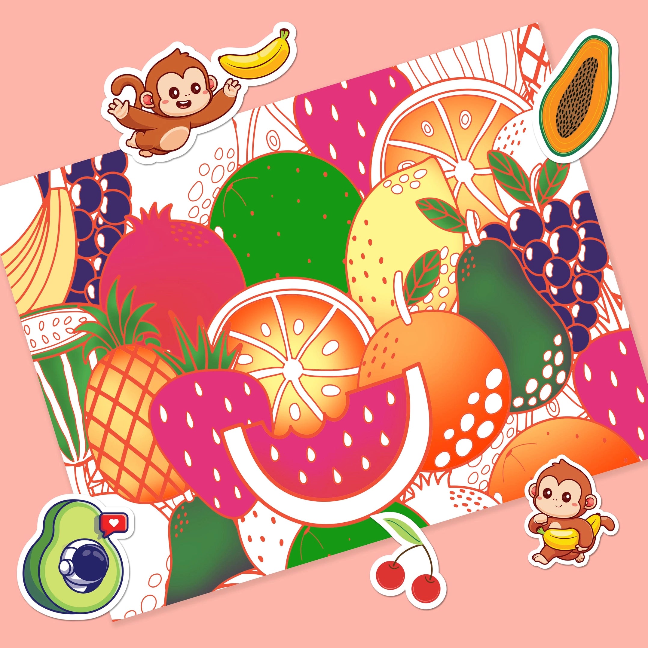 Tutti Frutti Colouring & Activity Set with Lap Desk