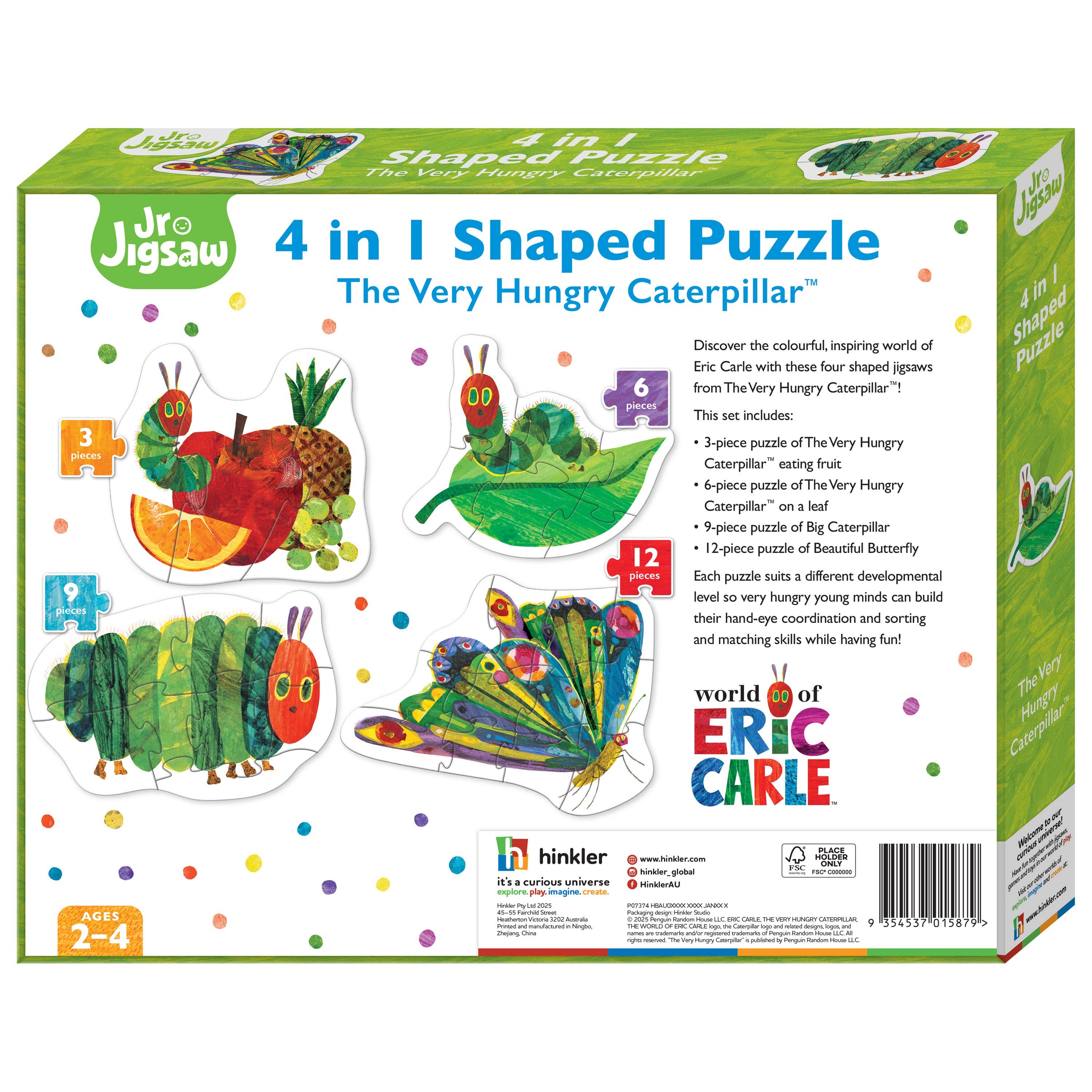 The Very Hungry Caterpillar Birthday Gift Box – 4-in-1 Puzzle & Teddy