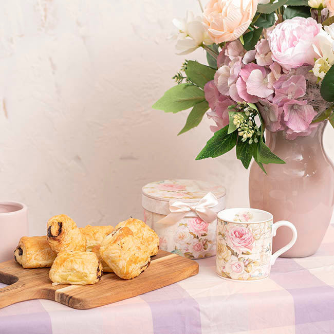 Rose Eiffel Tower Mug Gift Set Pink (12x8.6cm)