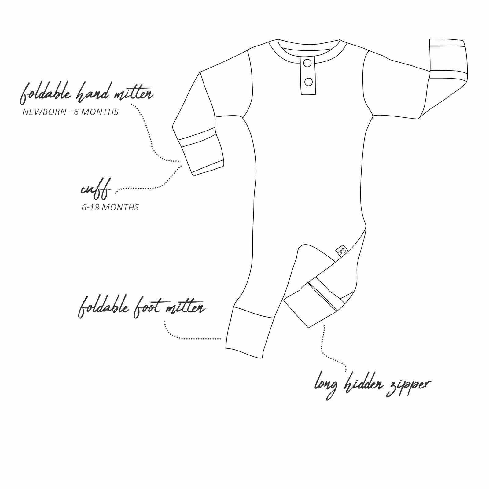 Eucalypt Organic Growsuit: Newborn (0000)