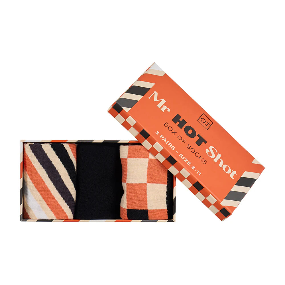 AT Mens - Boxed Socks - Mr Hot Shot (3pc)