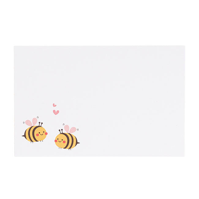 Cards White Bees in Love (10x6.5cmH)