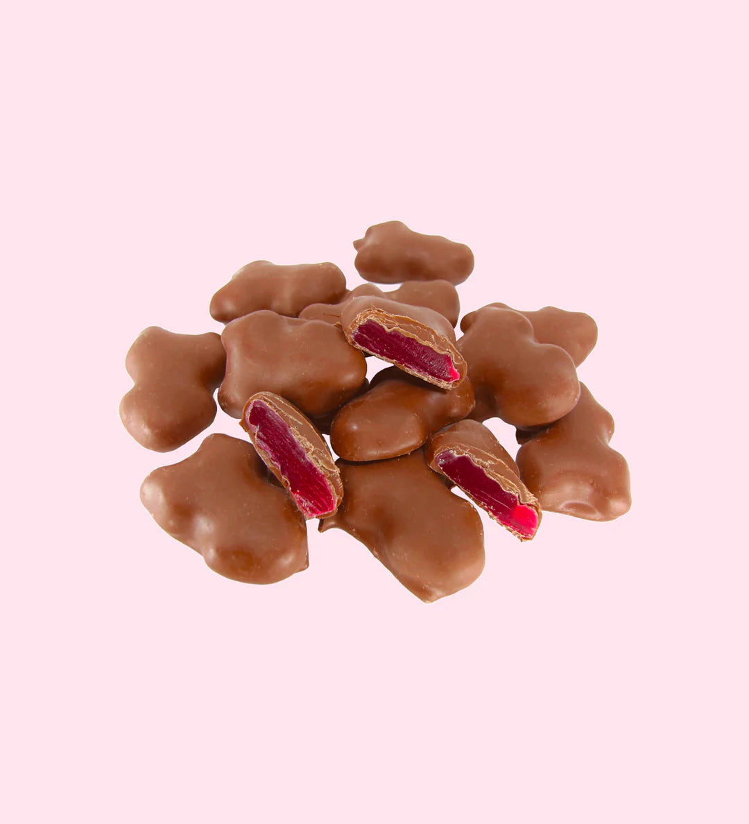Chocolate coated raspberry frogs detail, Father's Day Sweet Treats Gift Box
