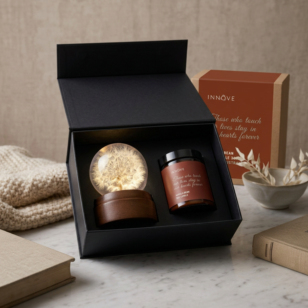 Dandelion Keepsake Dome & Soy  Candle Sympathy Gift Box