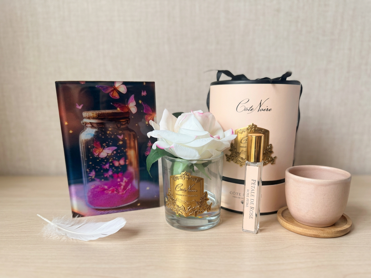 Butterfly Memories Sympathy Gift Box with Keepsake Box & Cote Noire Rose