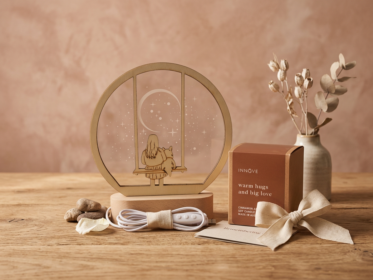 Under the Same Moon Pet Loss Gift Box | Memorial Light & Candle