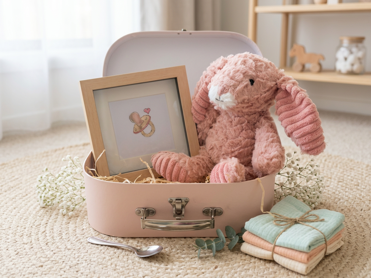 Little Arrivals – Newborn Baby Girl Gift Box | Keepsake Suitcase Hamper