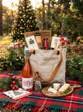 Christmas Picnic Hamper with Rosé & Market Cooler Bag