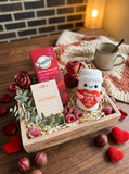 Thanks A Latte Teacher Gift Box with Crochet Coffee Cup & Gratitude Magnet