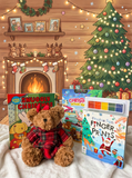 Cosy Christmas Kids Gift Box with Teddy Bear, Books & Activities