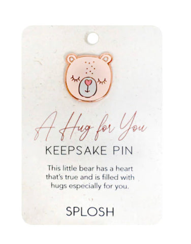 A hug for you keepsake pin - keepsake