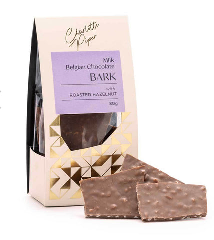 Charlotte Piper Milk Chocolate Hazlenut Bark