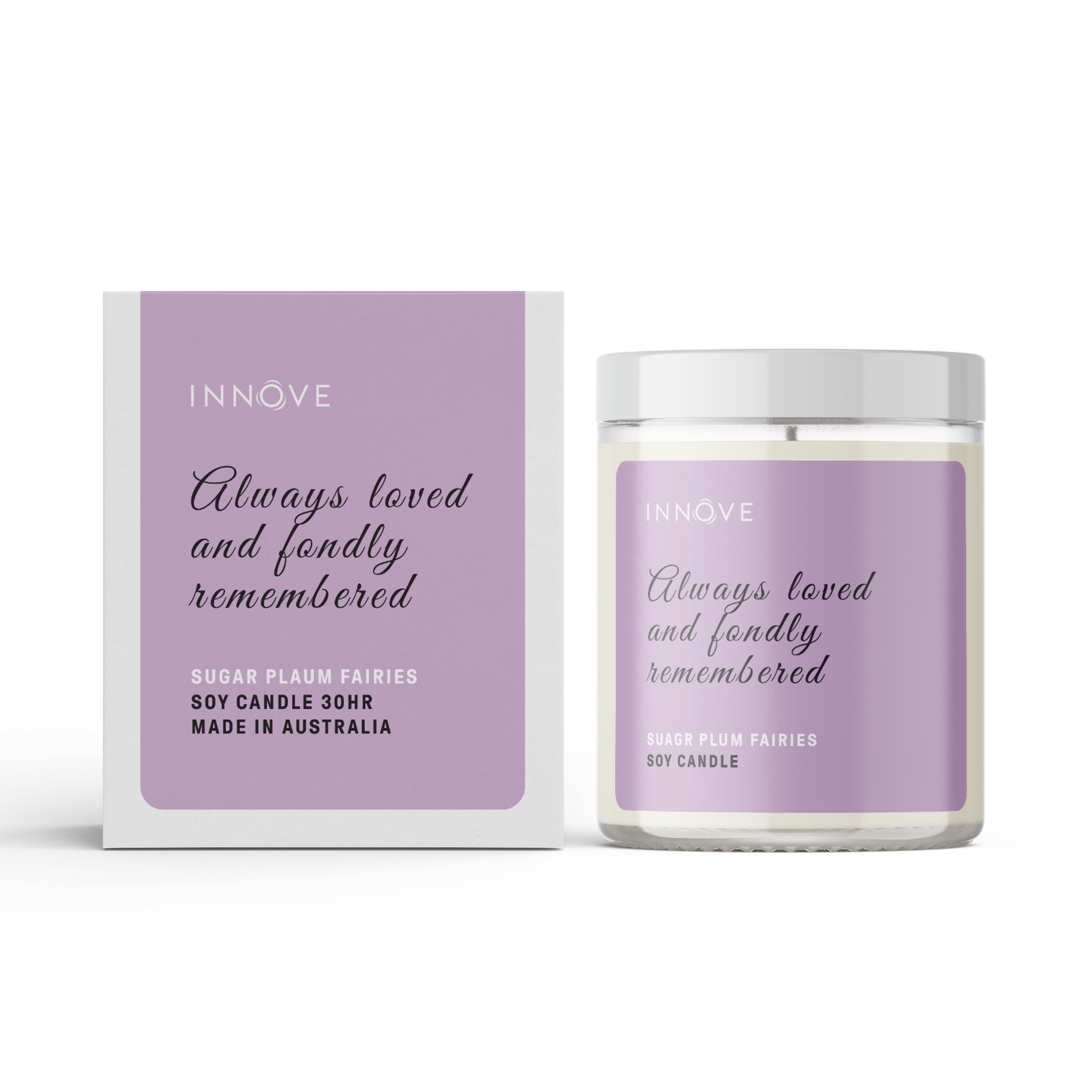 Hand poured soy candle, Always Loved and Fondly Remembered
