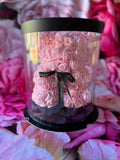 Artificial Preserved Rose Teddy Bear 20cm
