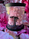 Artificial Preserved Rose Teddy Bear 20cm