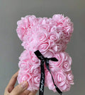 Artificial Preserved Rose Teddy Bear 20cm