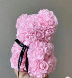 Artificial Preserved Rose Teddy Bear 20cm