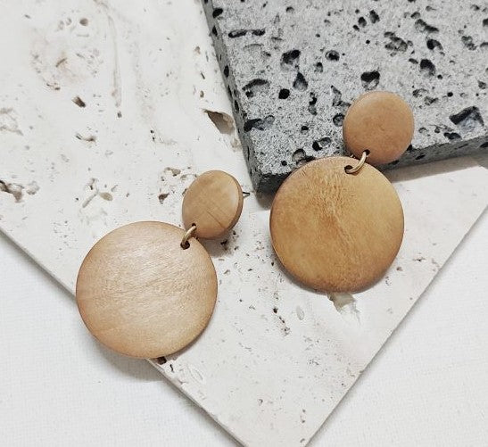 S.H.E Simple Yet Bold Wooden Earrings