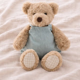 Little Footprints Baby Boy Gift Box with Teddy Bear, Muslin Swaddle & Sea Glass Keepsake