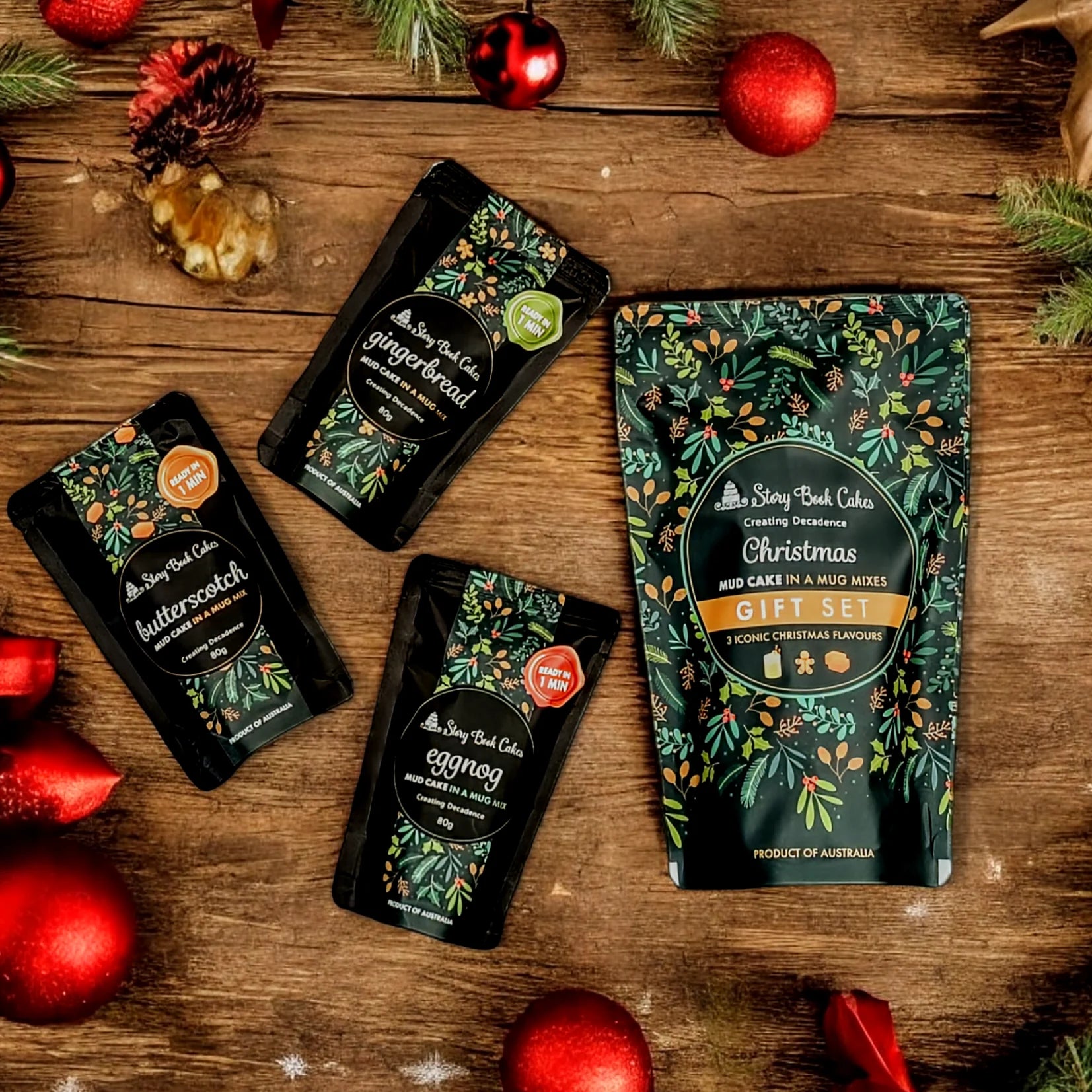 Christmas Mug Cake Gift Set | 3 Festive Flavours & Tree Mug